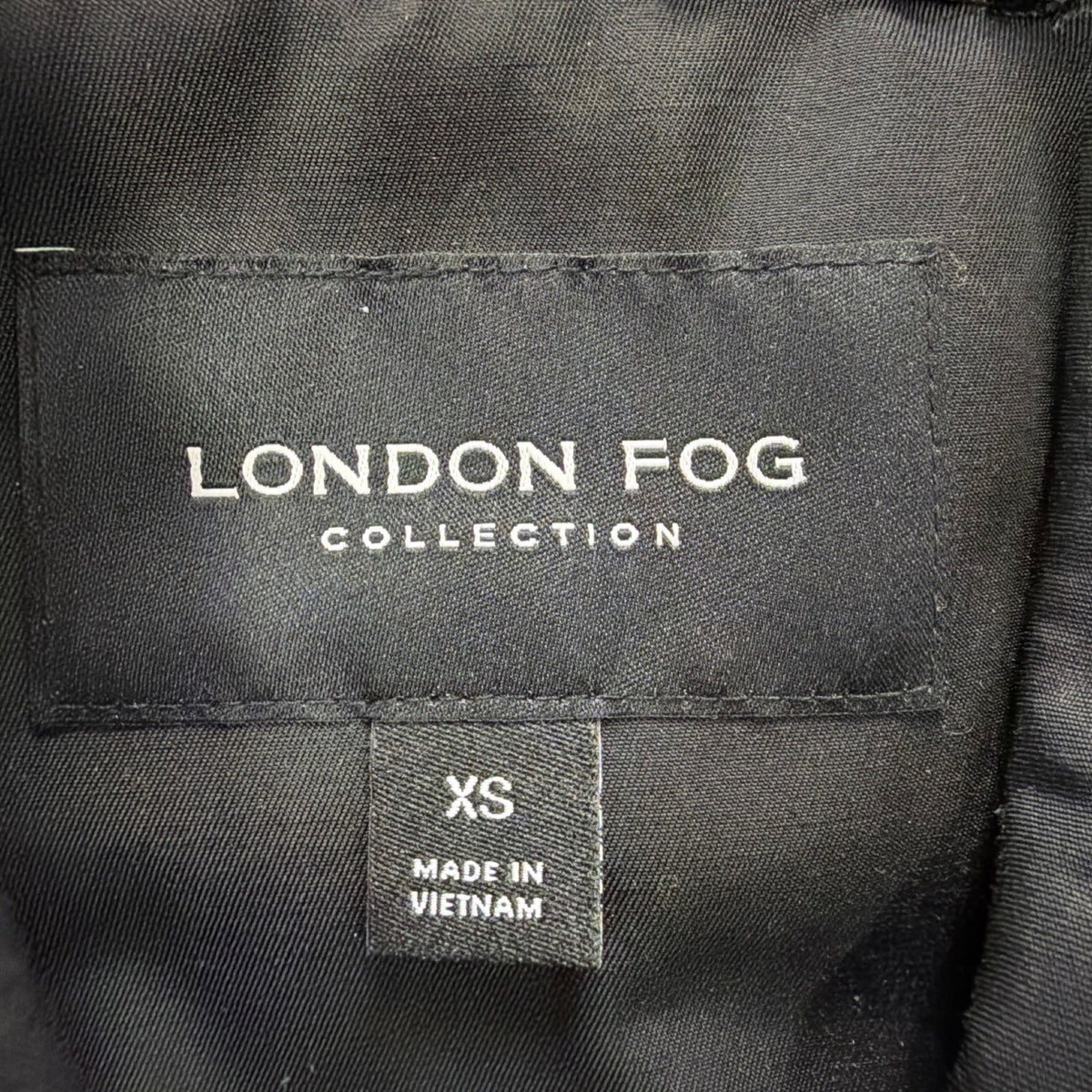 London Fog Womens Black Cotton Polyester Hooded Trench Coat Size XS