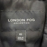 London Fog Womens Black Cotton Polyester Hooded Trench Coat Size XS