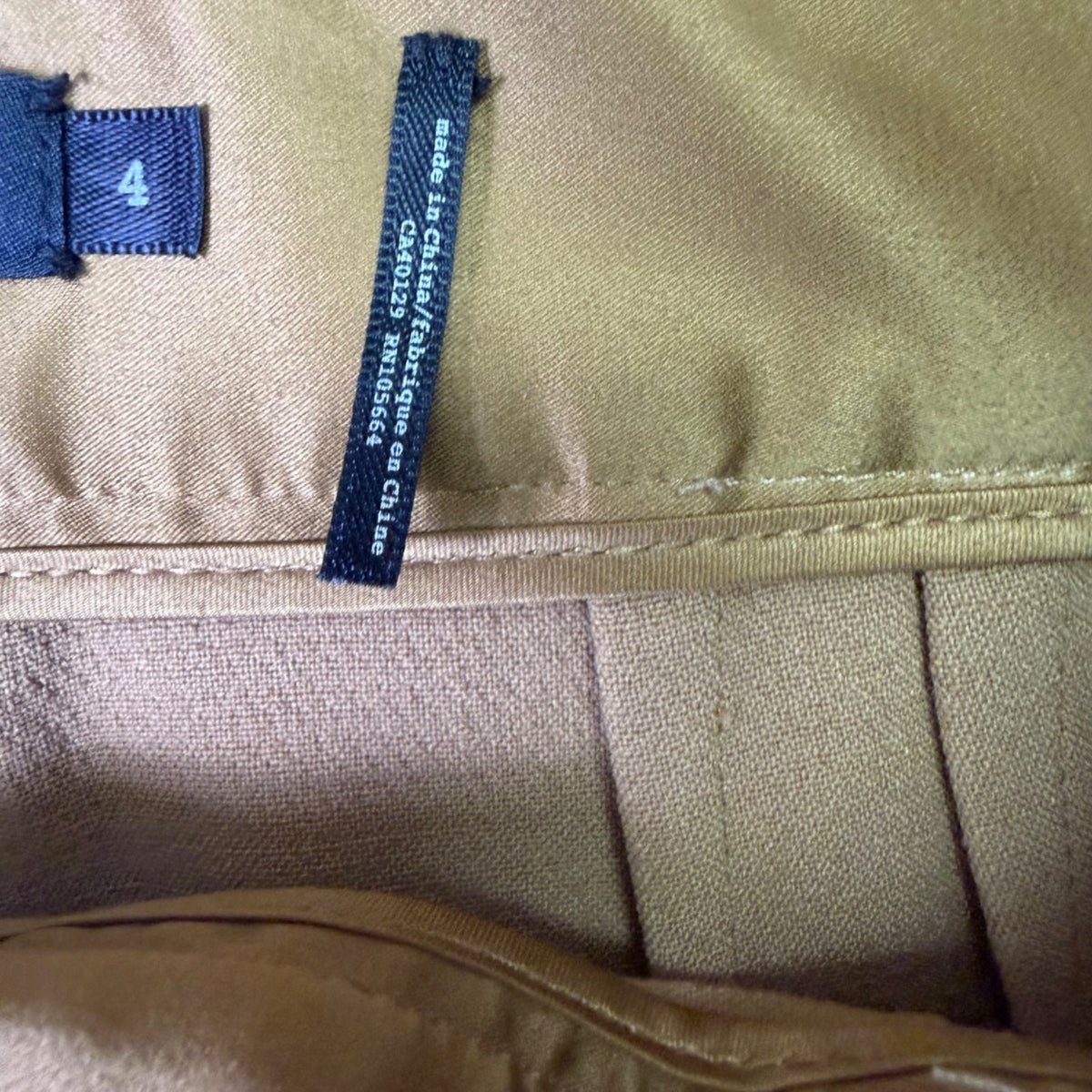 L.A.M.B Womens Camel Wide-Leg Dress Pants Size 4