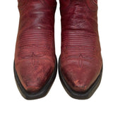 Vintage Lucchese Women’s Western Cowboy Boots Burgundy Leather Size 6.5 B