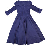Jessica Howard Womens Navy Midi Fit & Flare Dress Size 12 Tag