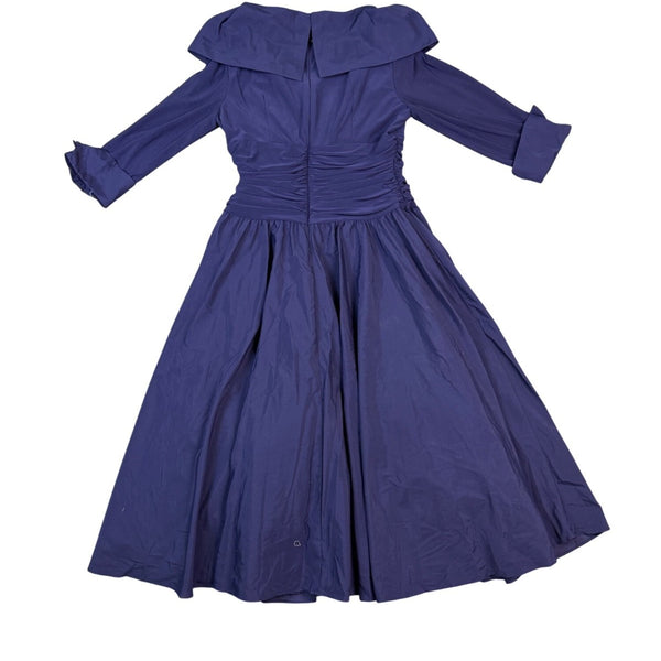 Jessica Howard Womens Navy Midi Fit & Flare Dress Size 12 Tag