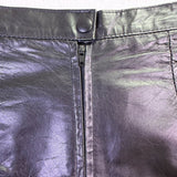 S.&U. Fashions Womens Black Faux Leather Pencil Skirt Rear Zipper Size 5/6