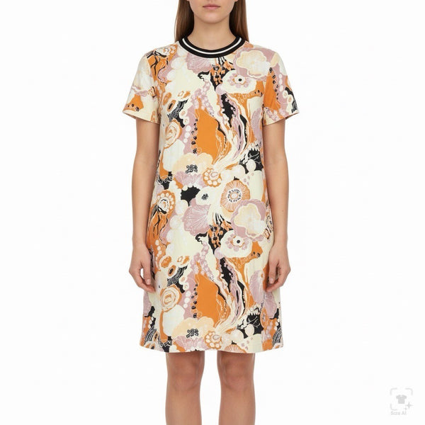 RVCA Womens Multicolor Viscose Floral Print Short-Sleeve T-Shirt Dress Size M