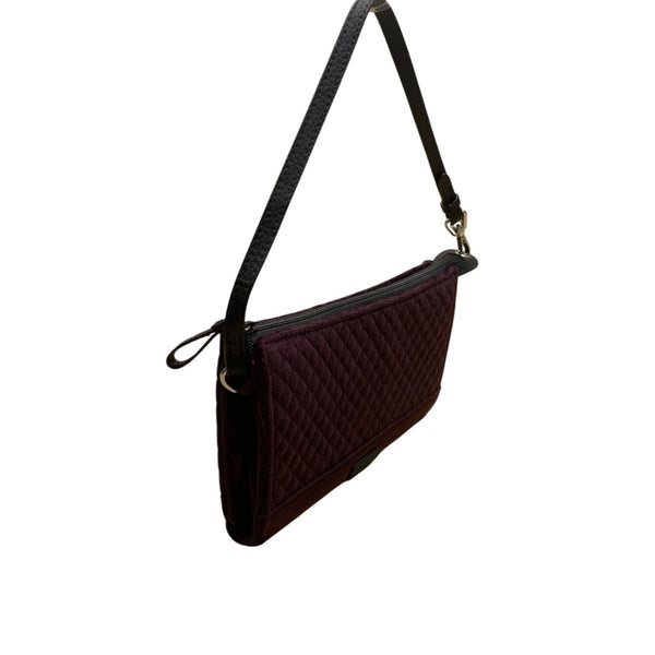 Vera Bradley Women’s Blackberry Wine RFID Slim Faux Leather Trim Wristlet Clutch