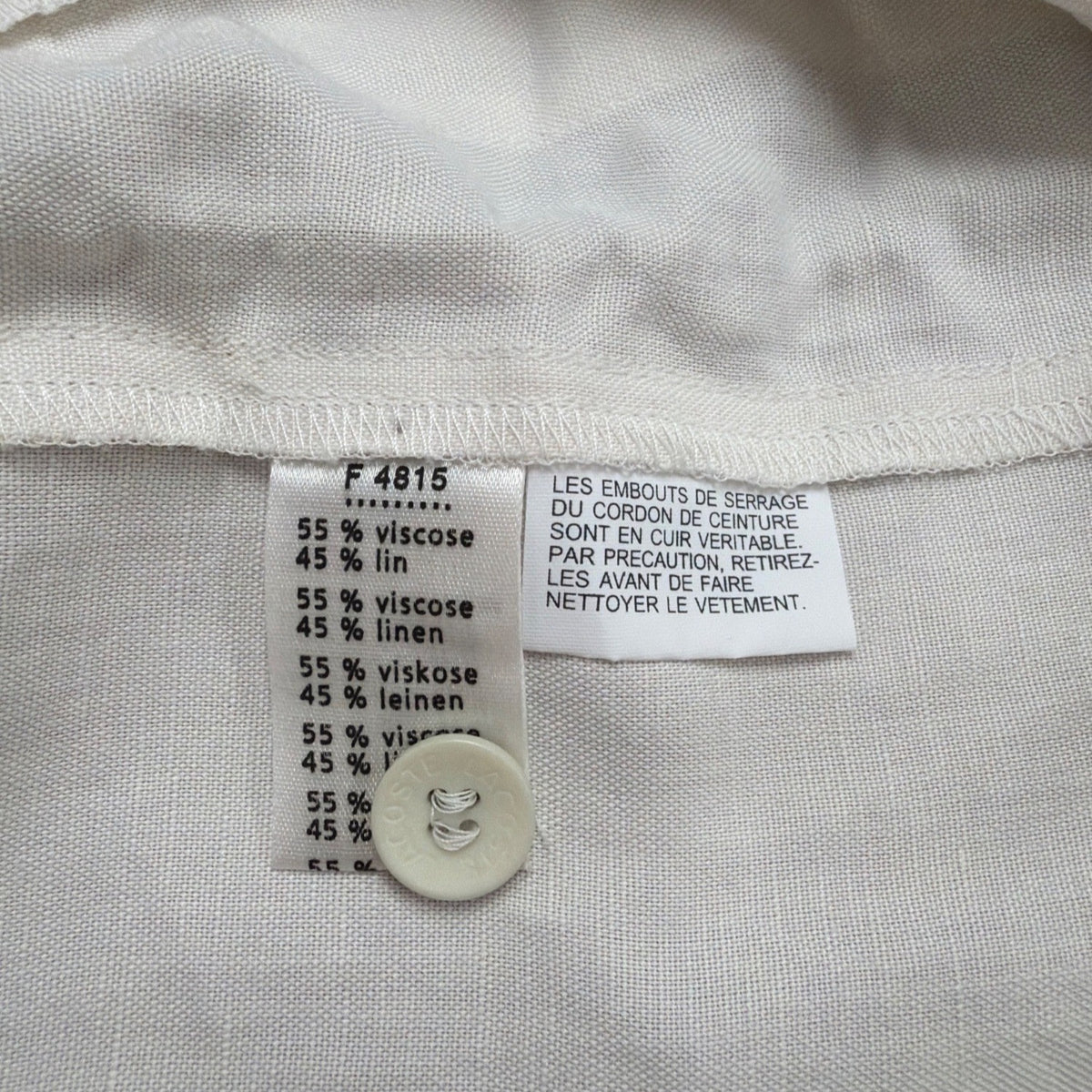 Lacoste Womens White Sleeveless Safari Vest Jacket With Pockets Size 38