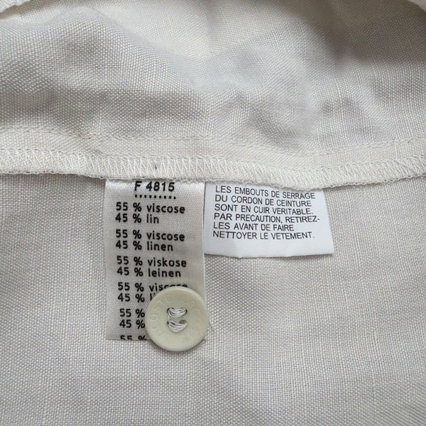 Lacoste Womens White Sleeveless Safari Vest Jacket With Pockets Size 38