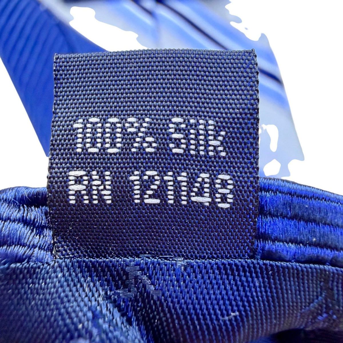 Tommy Hilfiger Mens Blue Striped 100% Silk Necktie Classic Style Office Wear