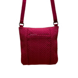 Vera Bradley Women’s Pink Quilted Zipper Closure Iconic Hipster Crossbody Bag