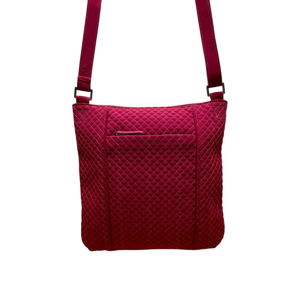 Vera Bradley Women’s Pink Quilted Zipper Closure Iconic Hipster Crossbody Bag