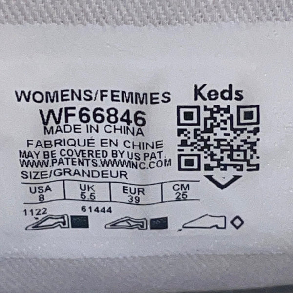 Keds Women’s Gold Glitter & White Lace-Up Casual Flat Sneakers Size 8