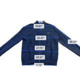 Chaps Mens Navy Sweater Button-Up Pullover Classic Long Sleeve Top Size M 