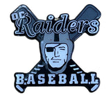 DC Raiders Baseball Enamel Lapel Pin With Crossed Bats Design