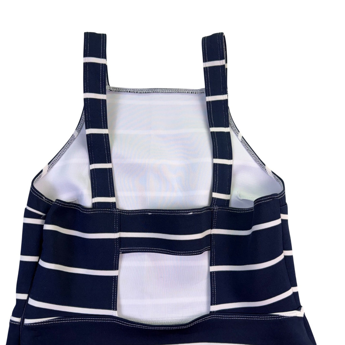 Abercrombie & Fitch Womens Navy & Multicolor Polyester Striped Dress  Size S