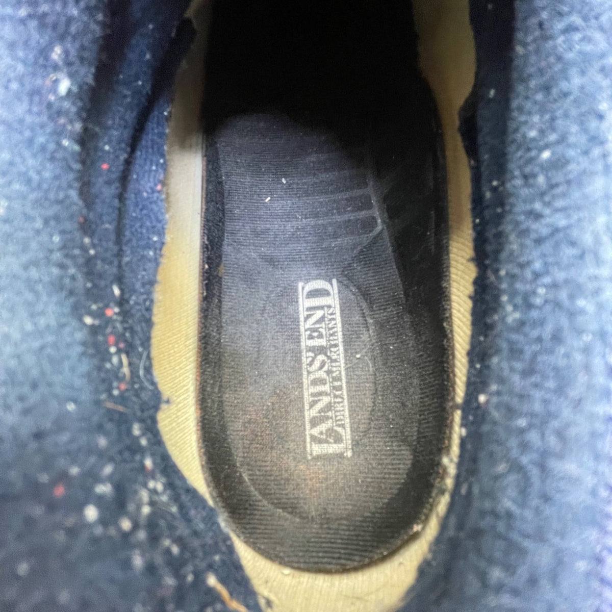 Lands End Men’s Brown & Blue Rubber Water-Resistant Outdoor Duck Shoes Size 9