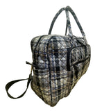 Vera Bradley Women’s Plaid Quilted With Adjustable Strap Weekender Travel Bag
