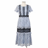 Pretty Little Thing Womens Black & White Lace Midi Dress Elegant & Chic Size 10