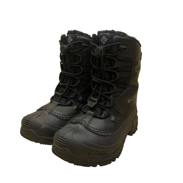 Columbia Youth Black Faux Fur Lined Waterproof Winter Snow Boots Size 1