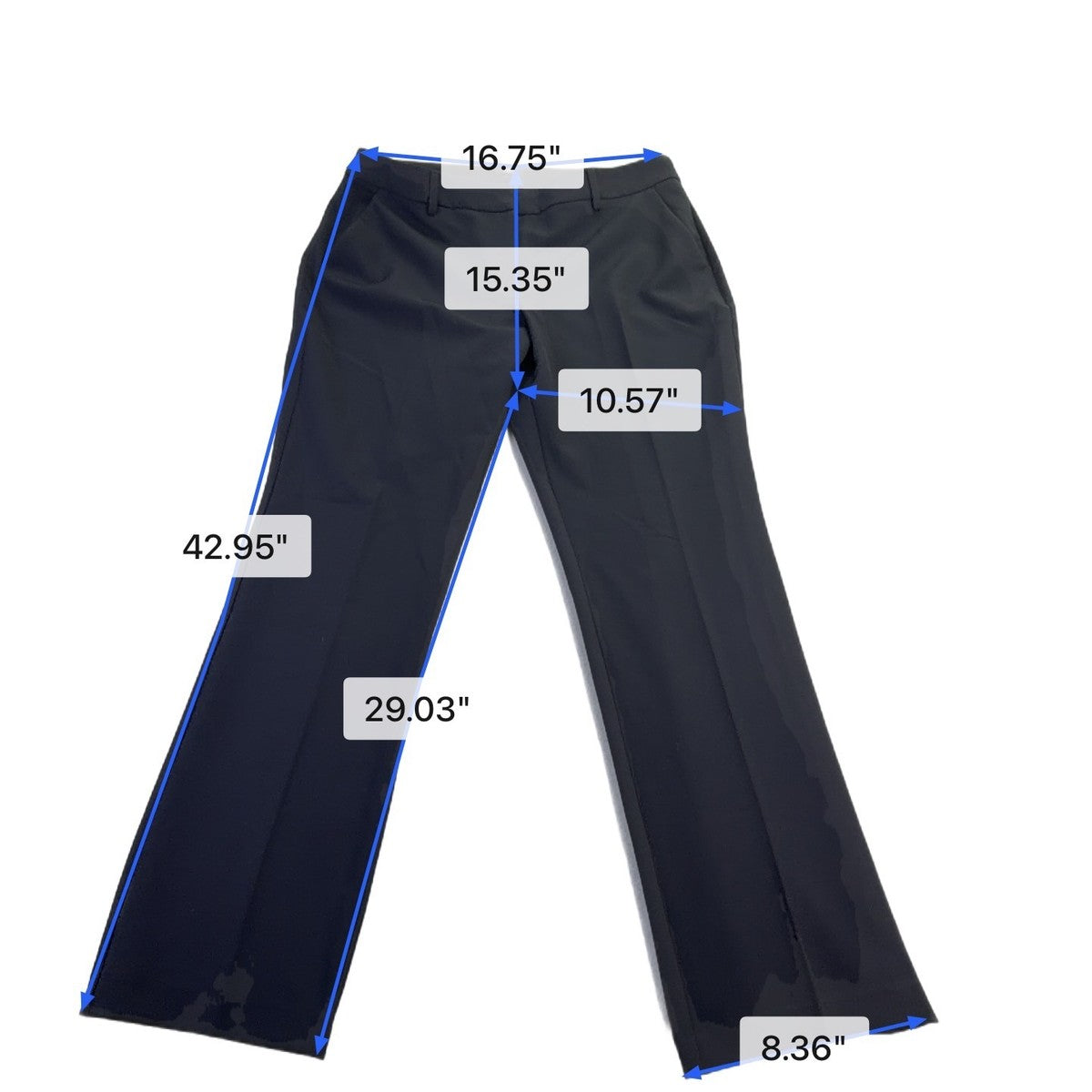 Express Womens Black Polyester Blend Editor Dress Pants Size 14R