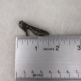 Sterling Silver Womens High Heel Shoe Brooch With Marcasite Stones Elegant
