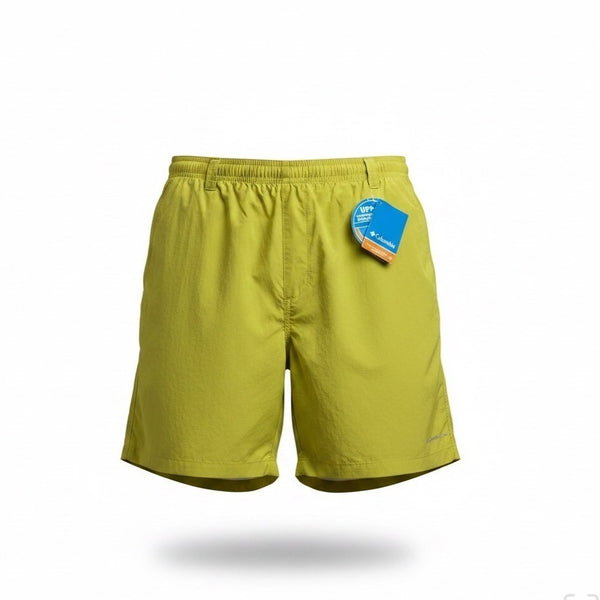Columbia Mens Yellow Nylon Omni-Shade Sun Protection Shorts Lightweight Size XXL