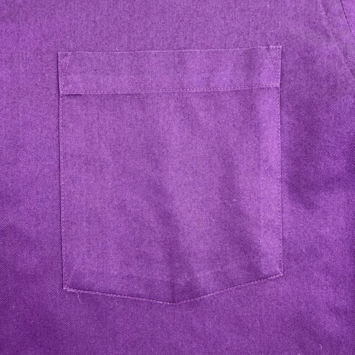 Michael Kors Mens Purple Cotton Button-Up Long Sleeve Shirt Regular Fit Sz 15.5