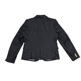 J.Crew Womens Black Blazer Gold Buttoned Lined Jacket Size 12