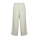 Banana Republic Womens Cream Pleated Wide Leg Pants Size 12