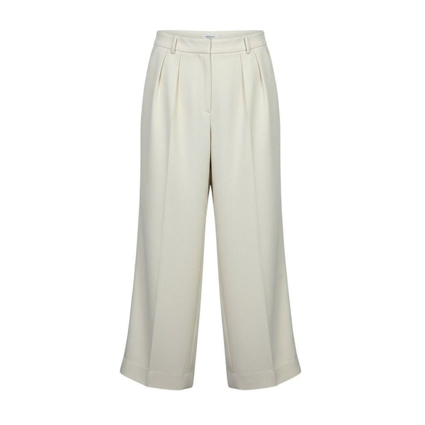 Banana Republic Womens Cream Pleated Wide Leg Pants Size 12
