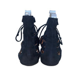 Gentle Souls Women’s Black & Brown Suede Break My Heart Gladiator Sandals 10M