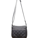 Vera Bradley Women’s Gray Quilted Durable Nylon Adjustable Strap Crossbody Bag