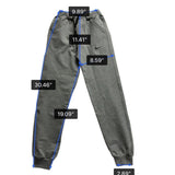 Nike Mens Grey Cotton Joggers With Black Logo & Elastic Cuffs Comfortable Fit