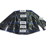Kenneth Cole Reaction Womens Black Shiny Jacket Stylish Lightweight Design Sz M
