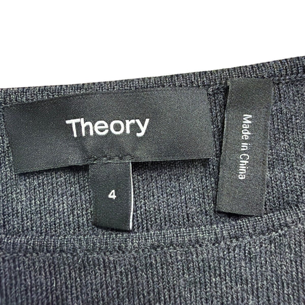 Theory Womens Dark Gray Sheath Dress Mid-Length Tailored Stylish Size 4
