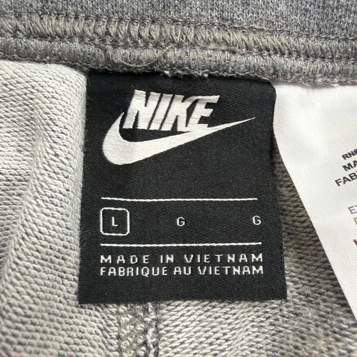 Nike Mens Gray Cotton Drawstring Athletic Shorts Lounge & Activewear Size Large