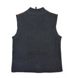 Designers Studio Originals Unisex Multicolor Genuine Leather Patchwork Vest Sz M