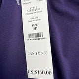 White House Black Market Womens Purple Sleeveless Fit Dress Size 0P