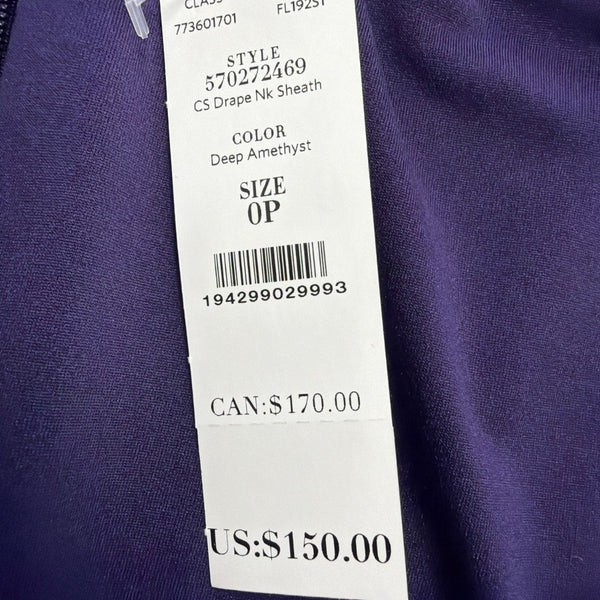 White House Black Market Womens Purple Sleeveless Fit Dress Size 0P