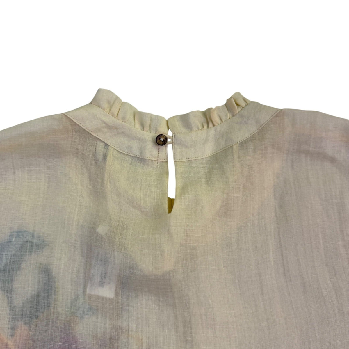 Hoa Đất Women Cotton Floral Embroidered Blouse Ruffle Collar Long Sleeves