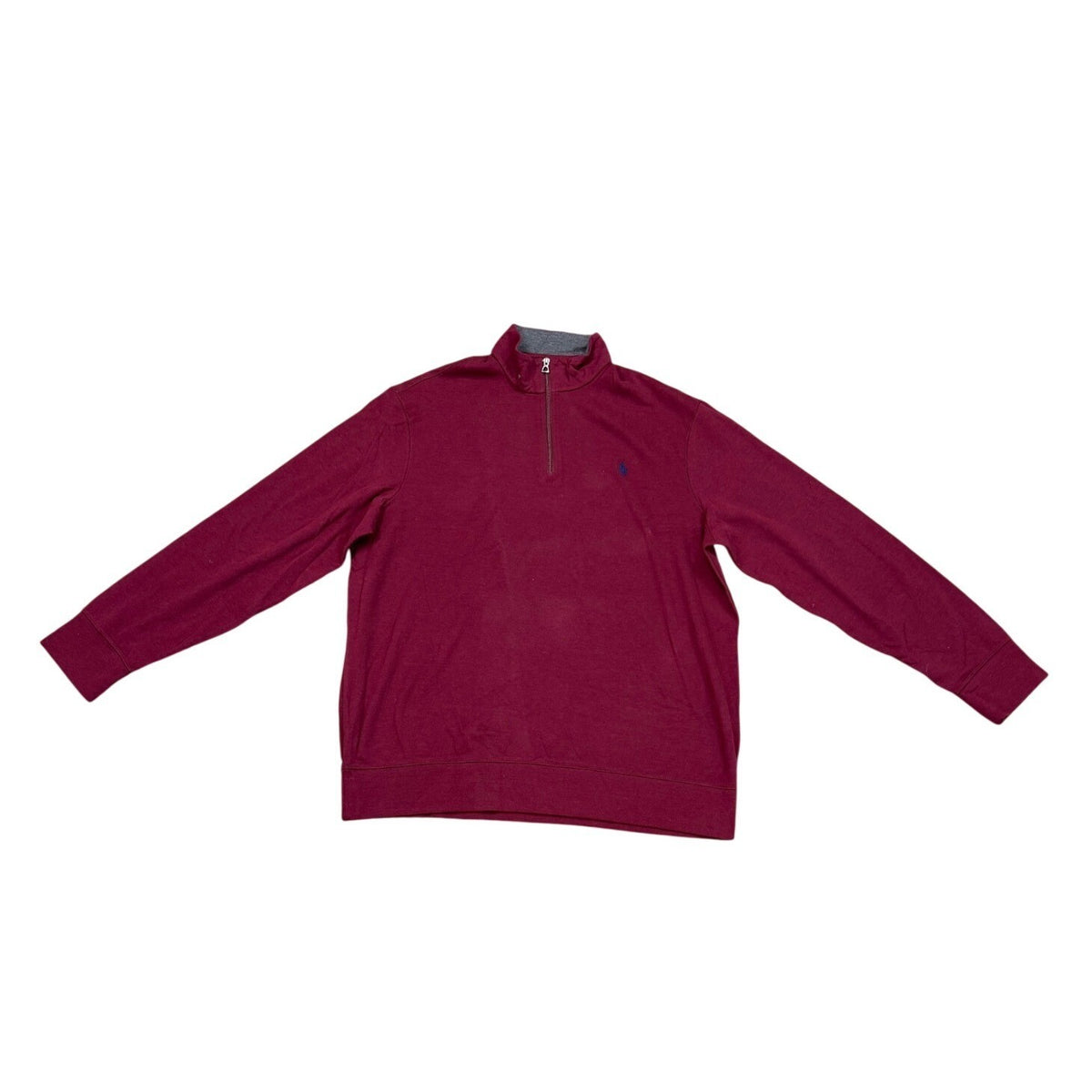 Polo Ralph Lauren Mens Burgundy Performance Pullover Quarter-Zip Size XL