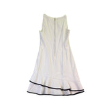 White House Black Market Womens White Black Sleeveless Flare Dress Size 6