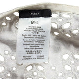 J.Crew Womens White  Sleeveless Eyelet Top With Fringe Hem Sz M-L