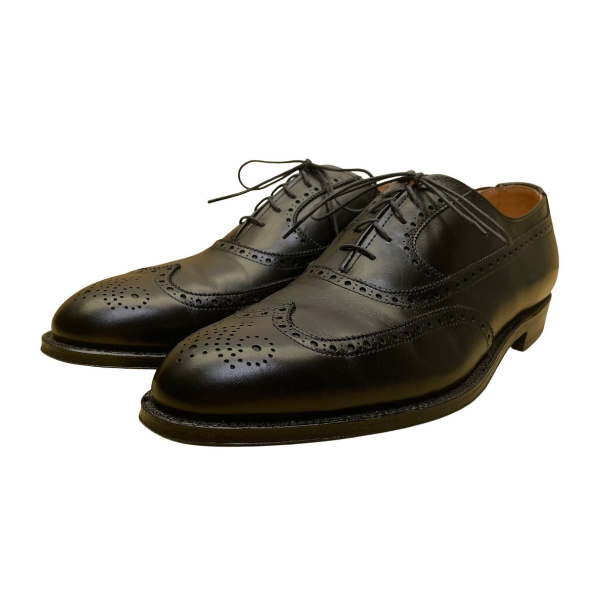 Brooks Brothers Men’s Black Leather Wingtip Oxford Dress Shoes Size 10.5