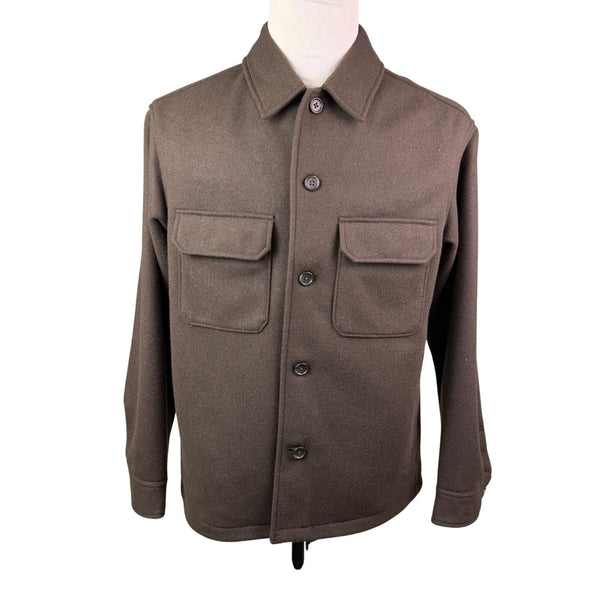 Uniqlo Mens Brown Button-Up Shirt Jacket Size M