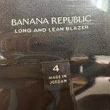 Banana Republic Womens Blue Black Plaid Pants Suit - Blazer & Slim Fit Sz 4 & 6