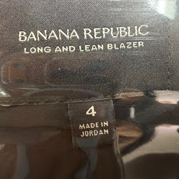 Banana Republic Womens Blue Black Plaid Pants Suit - Blazer & Slim Fit Sz 4 & 6