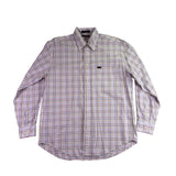 Faconnable Mens Multi-Color Cotton Plaid Button-Up Shirt Size M