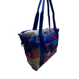 Fabletics Women’s Blue Multicolor Cloud Print Adjustable Straps Tote Bag