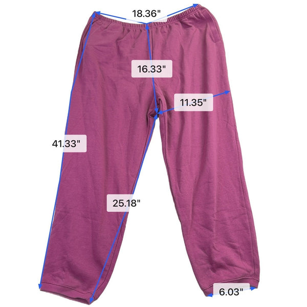 Blair Womens Pink Embroidered Pullover Sweatshirt & Elastic Waist Pants Sz P2XL