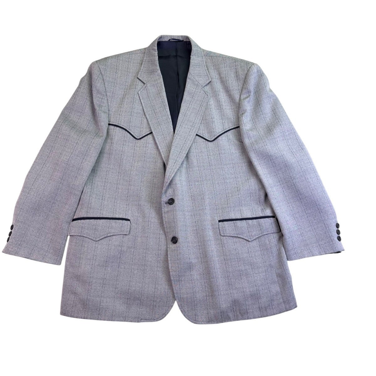 Circle S Mens Gray Wool Blend Western Suit Jacket & Pants Midweight Size 50R
